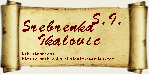 Srebrenka Ikalović vizit kartica